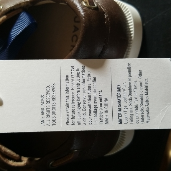 Janie and Jack baby leather boater shoes size 4 NWT and NBW - Picture 5 of 7